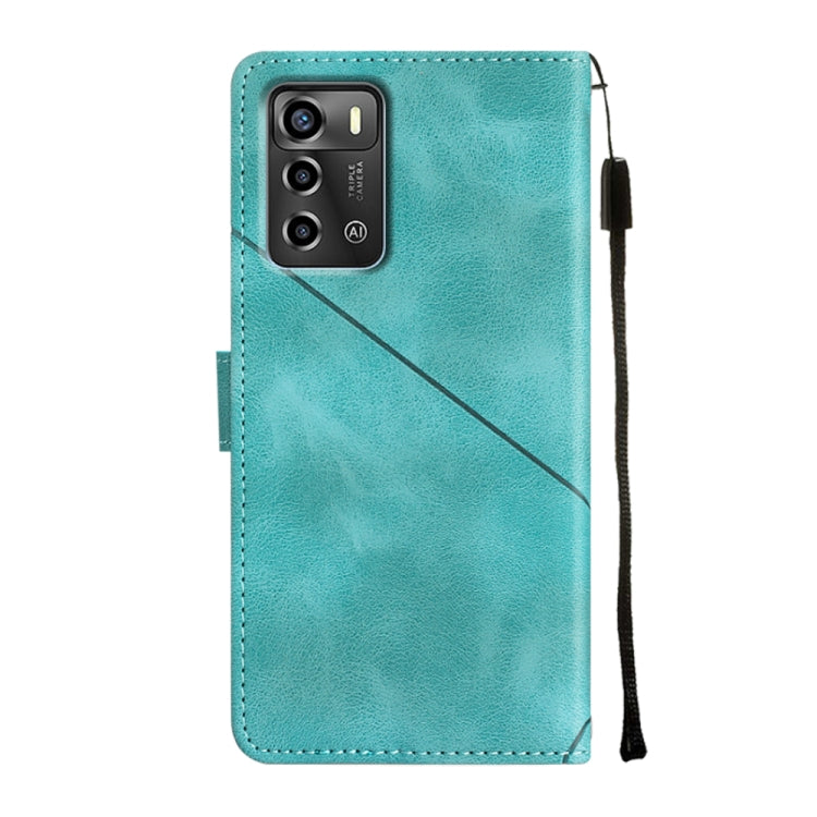 For ZTE Blade A72 Skin-feel Embossed Leather Phone Case