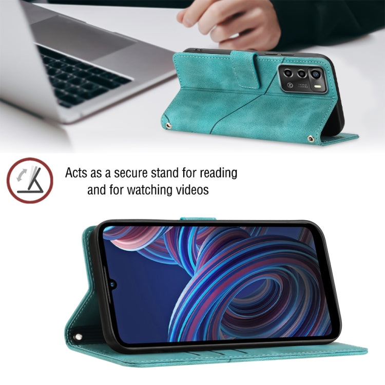 For ZTE Blade A72 Skin-feel Embossed Leather Phone Case