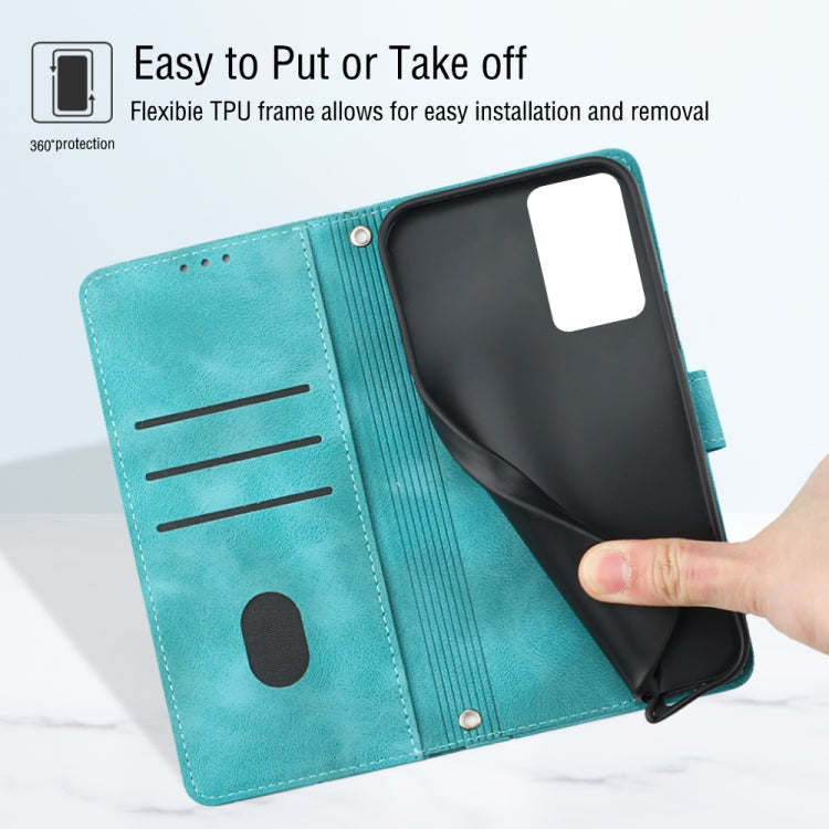 For ZTE Blade A72 Skin-feel Embossed Leather Phone Case