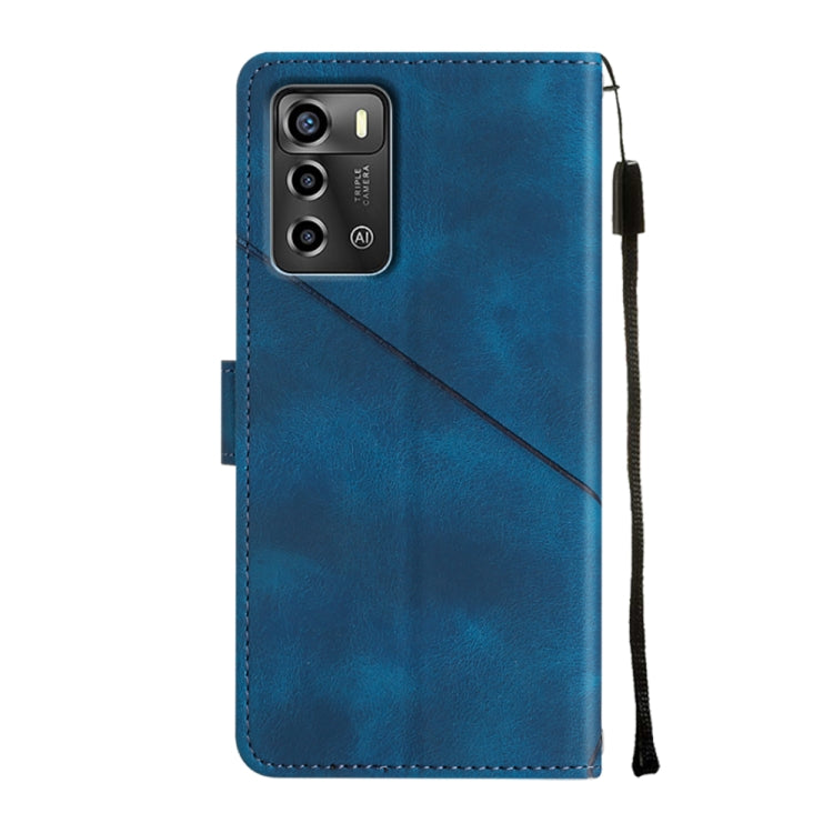 For ZTE Blade A72 Skin-feel Embossed Leather Phone Case