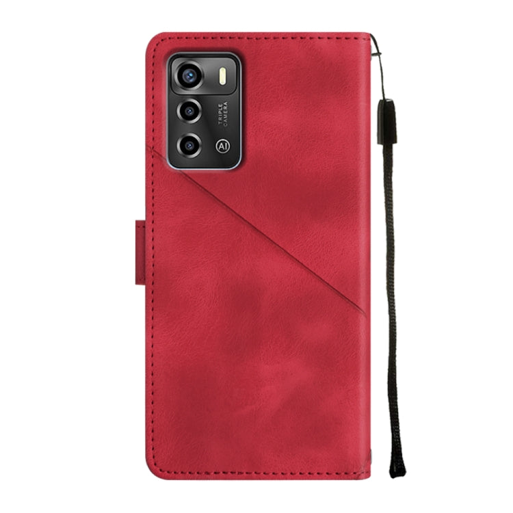 For ZTE Blade A72 Skin-feel Embossed Leather Phone Case