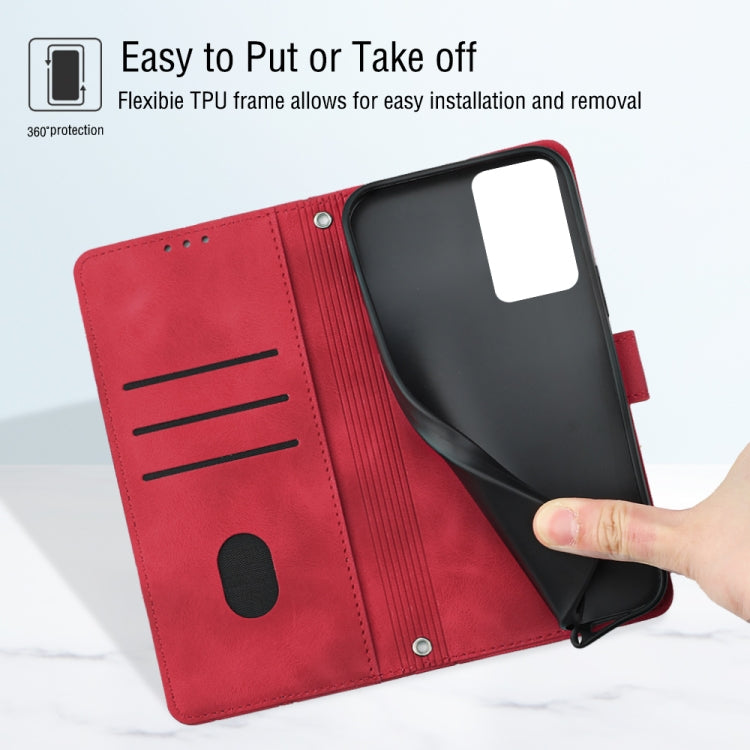 For ZTE Blade A72 Skin-feel Embossed Leather Phone Case