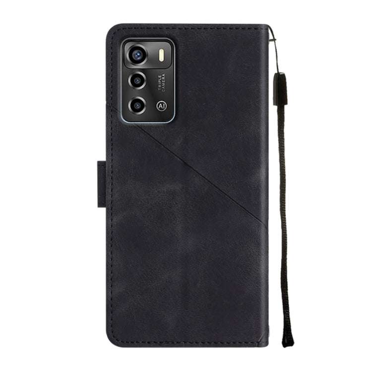 For ZTE Blade A72 Skin-feel Embossed Leather Phone Case