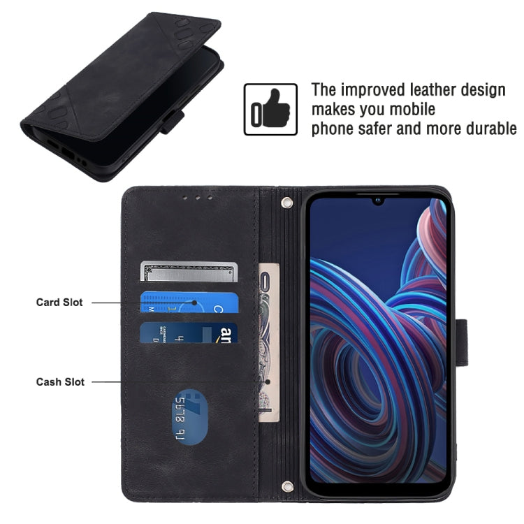 For ZTE Blade A72 Skin-feel Embossed Leather Phone Case