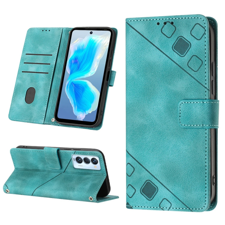 For Tecno Camon 18 Premier Skin-feel Embossed Leather Phone Case