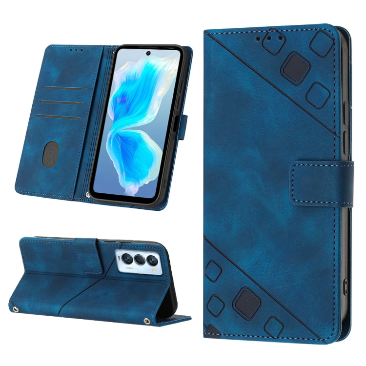 For Tecno Camon 18 Premier Skin-feel Embossed Leather Phone Case