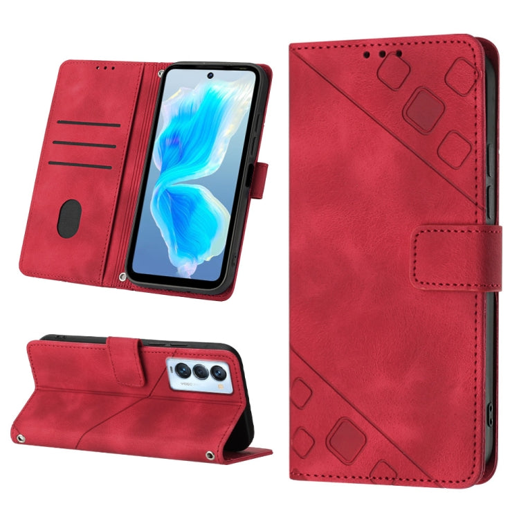For Tecno Camon 18 Premier Skin-feel Embossed Leather Phone Case
