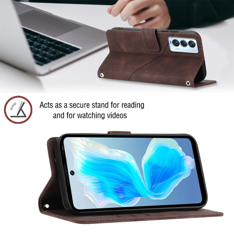 For Tecno Camon 18 Premier Skin-feel Embossed Leather Phone Case