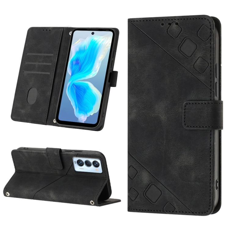 For Tecno Camon 18 Premier Skin-feel Embossed Leather Phone Case