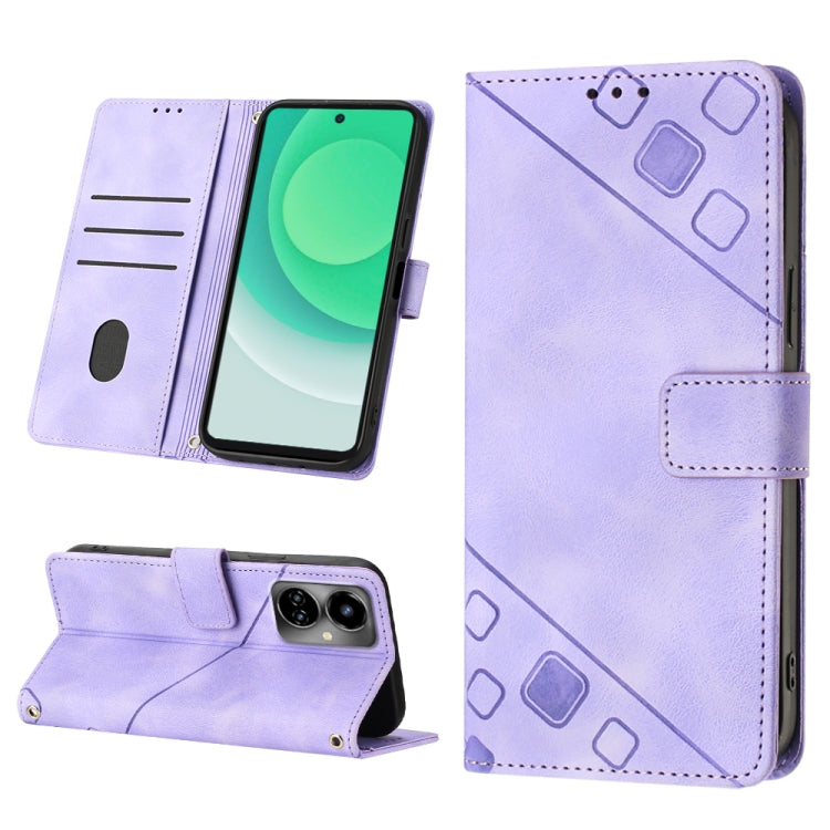 For Tecno Camon 19 Skin-feel Embossed Leather Phone Case