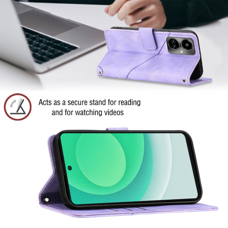 For Tecno Camon 19 Skin-feel Embossed Leather Phone Case