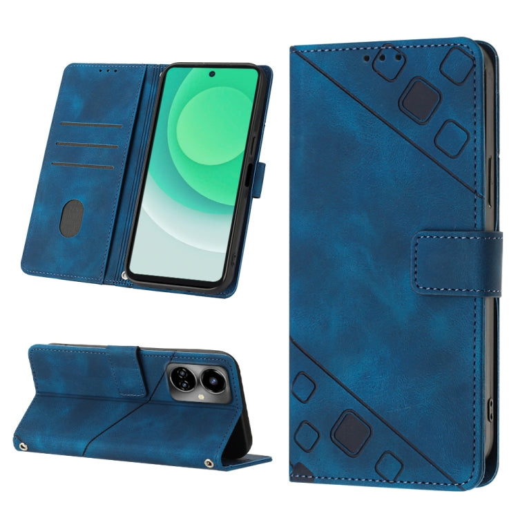 For Tecno Camon 19 Skin-feel Embossed Leather Phone Case
