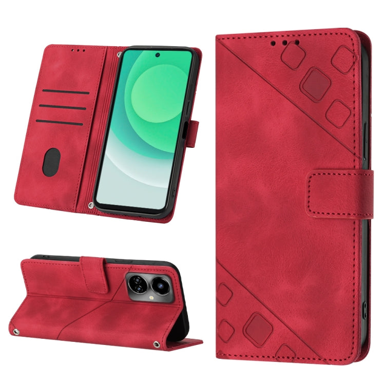 For Tecno Camon 19 Skin-feel Embossed Leather Phone Case
