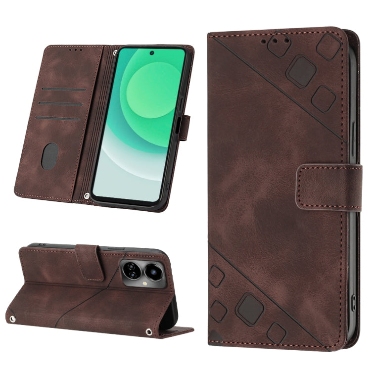 For Tecno Camon 19 Skin-feel Embossed Leather Phone Case