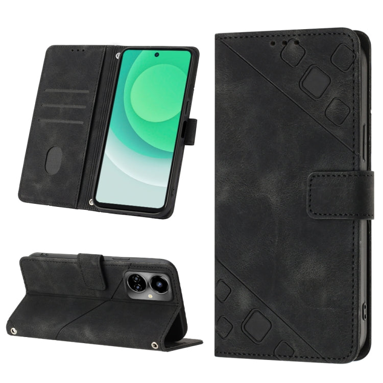 For Tecno Camon 19 Skin-feel Embossed Leather Phone Case