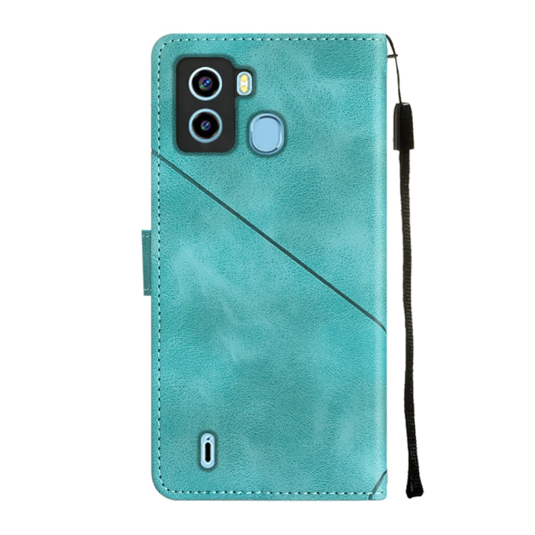 For Tecno Pop 6 Skin-feel Embossed Leather Phone Case