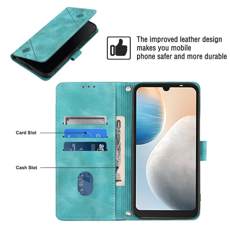 For Tecno Pop 6 Skin-feel Embossed Leather Phone Case