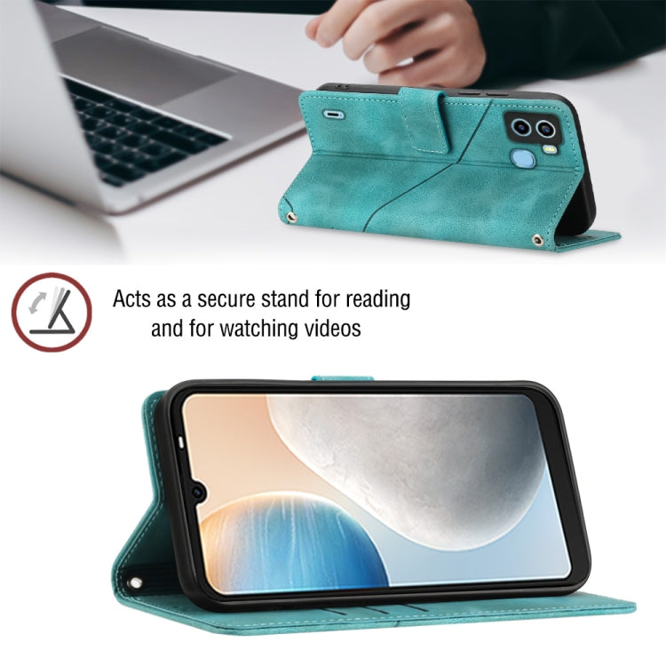 For Tecno Pop 6 Skin-feel Embossed Leather Phone Case