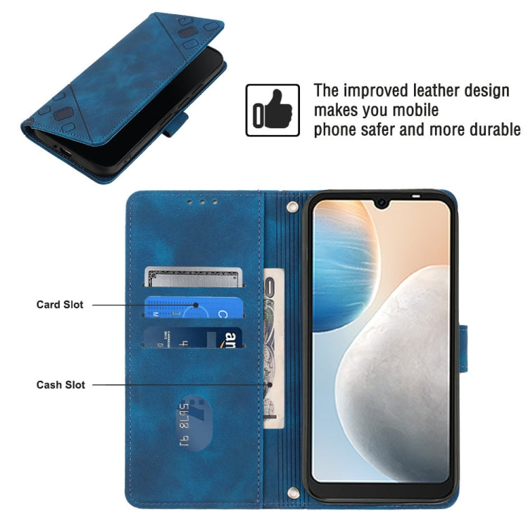 For Tecno Pop 6 Skin-feel Embossed Leather Phone Case