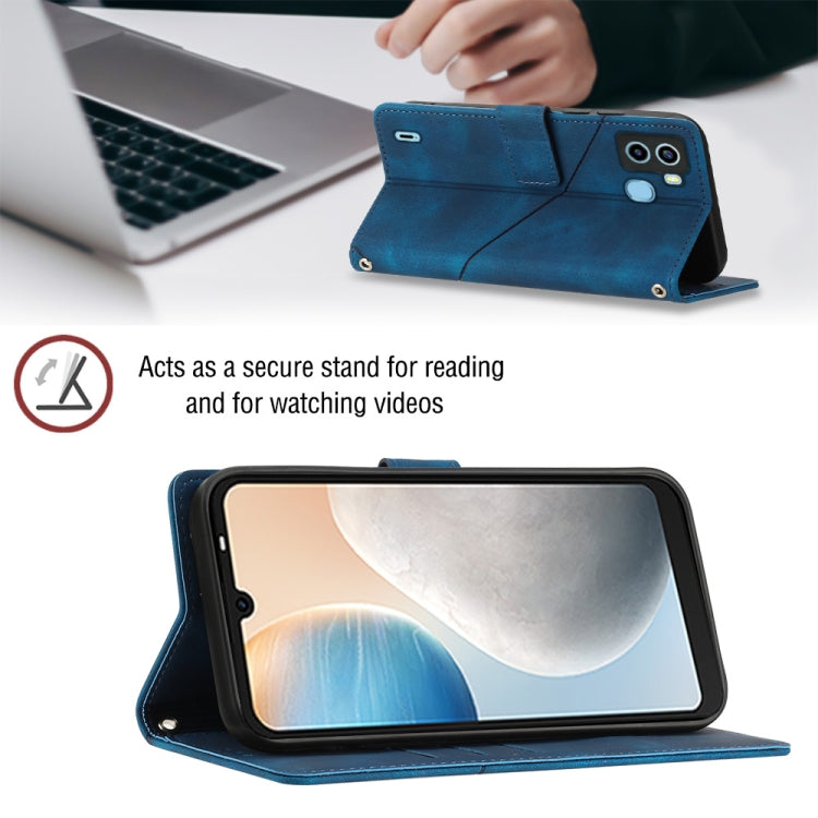 For Tecno Pop 6 Skin-feel Embossed Leather Phone Case