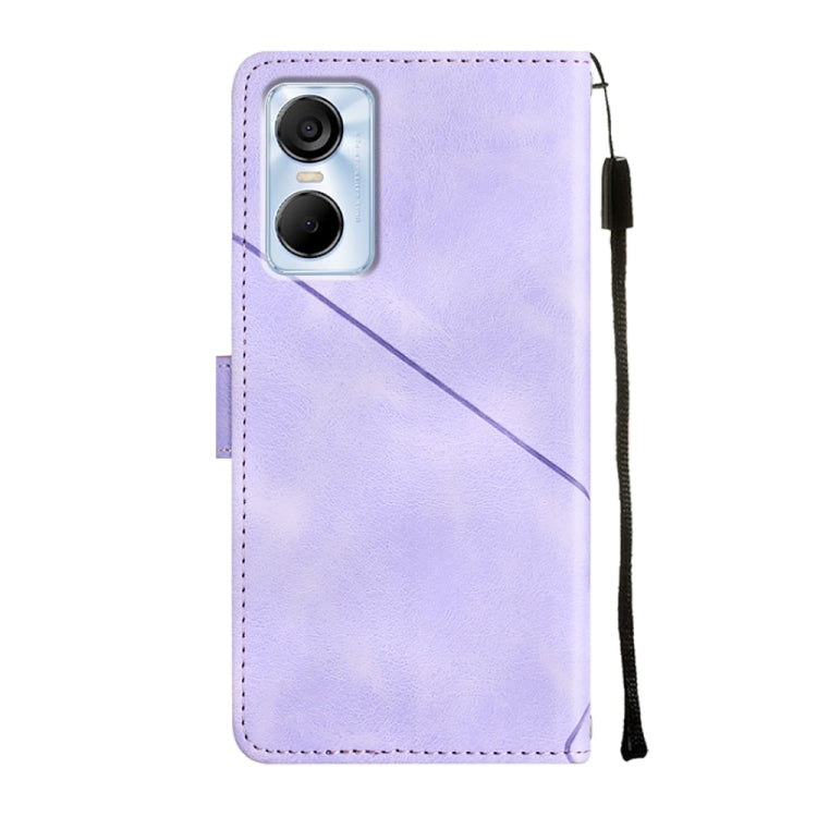 For Tecno Pop 6 Pro Skin-feel Embossed Leather Phone Case