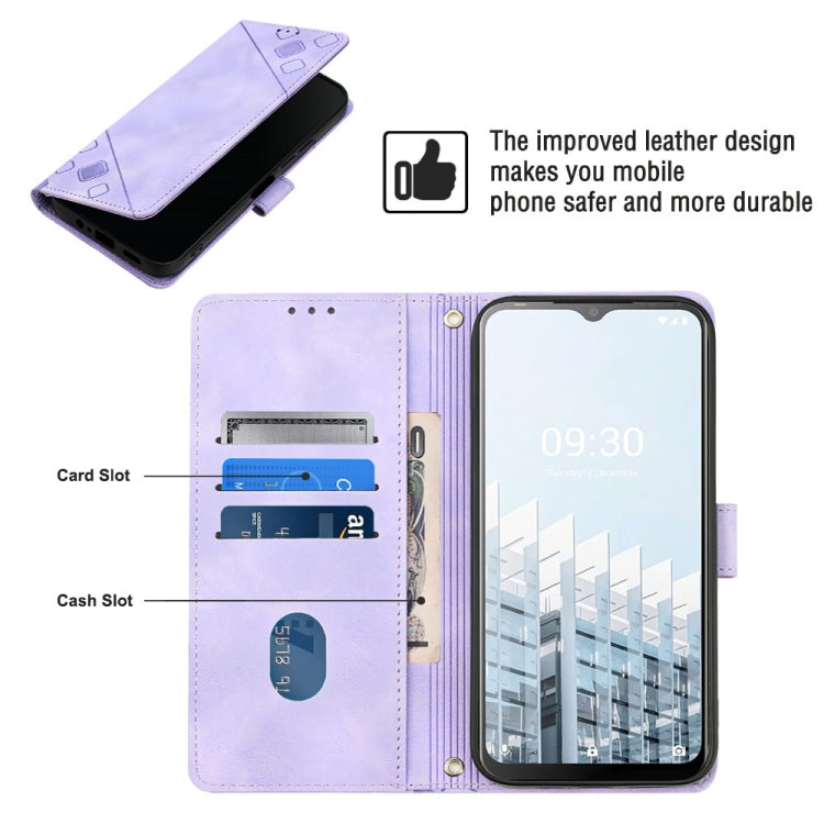 For Tecno Pop 6 Pro Skin-feel Embossed Leather Phone Case