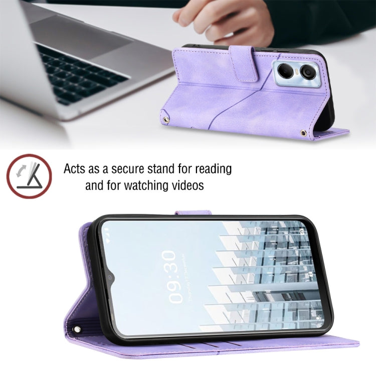For Tecno Pop 6 Pro Skin-feel Embossed Leather Phone Case