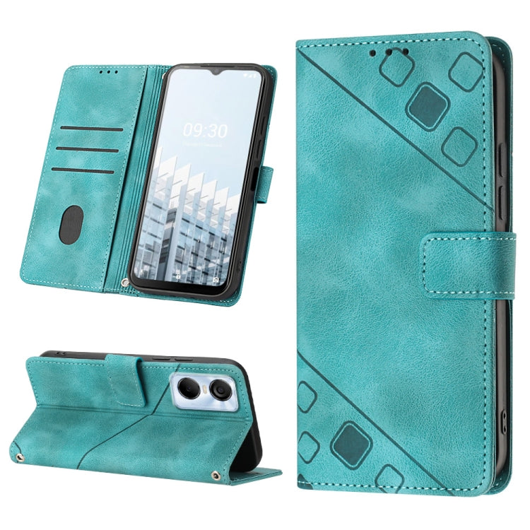 For Tecno Pop 6 Pro Skin-feel Embossed Leather Phone Case