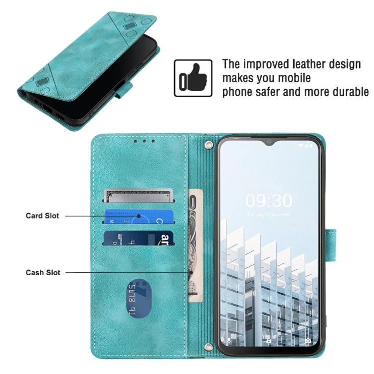 For Tecno Pop 6 Pro Skin-feel Embossed Leather Phone Case