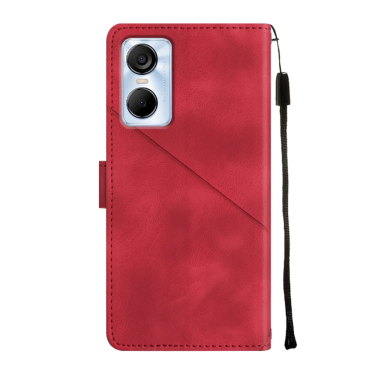 For Tecno Pop 6 Pro Skin-feel Embossed Leather Phone Case