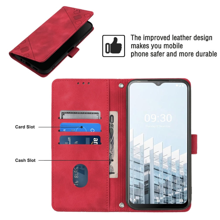 For Tecno Pop 6 Pro Skin-feel Embossed Leather Phone Case