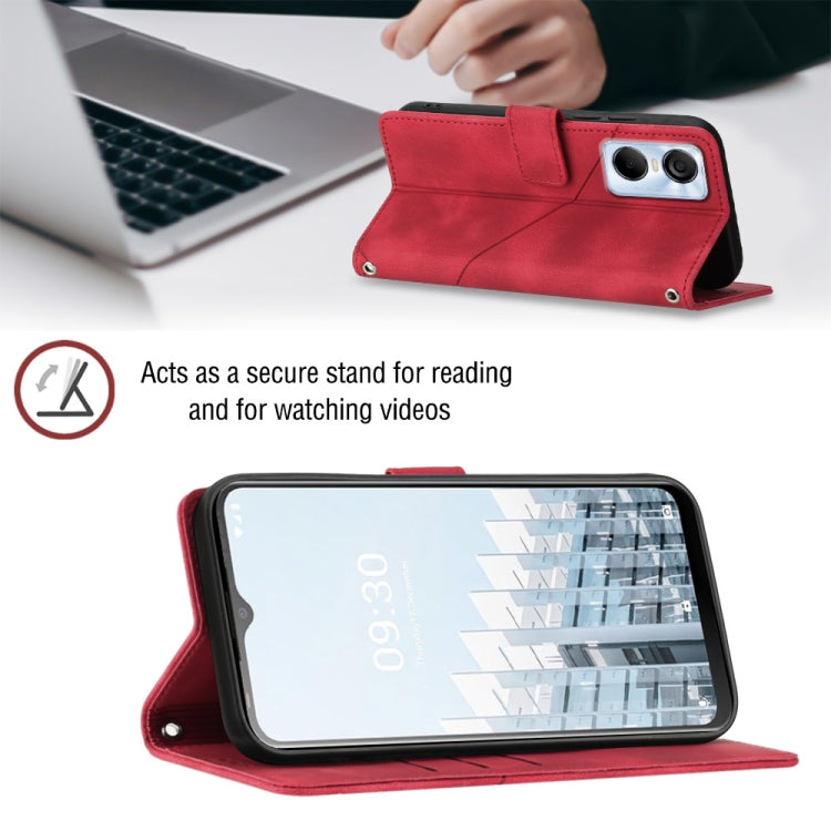 For Tecno Pop 6 Pro Skin-feel Embossed Leather Phone Case