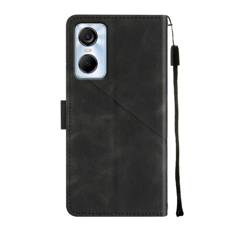 For Tecno Pop 6 Pro Skin-feel Embossed Leather Phone Case