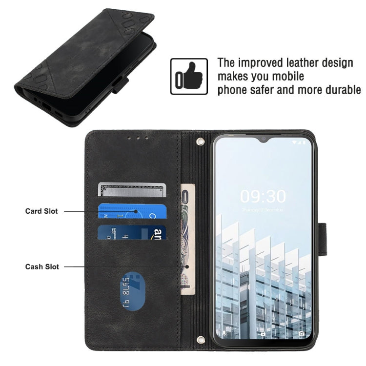 For Tecno Pop 6 Pro Skin-feel Embossed Leather Phone Case