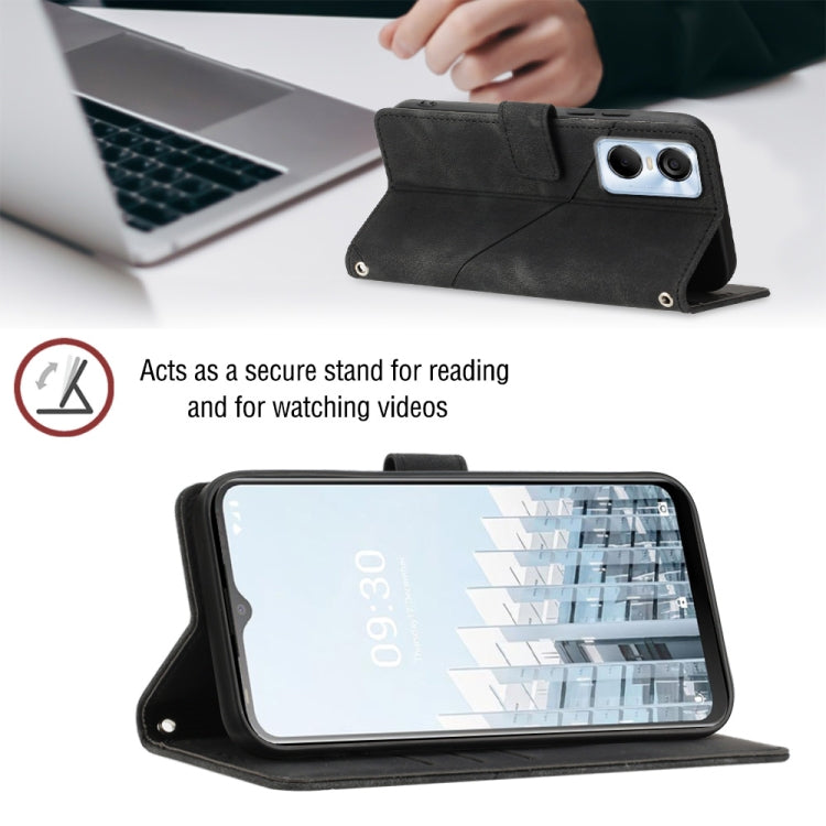 For Tecno Pop 6 Pro Skin-feel Embossed Leather Phone Case