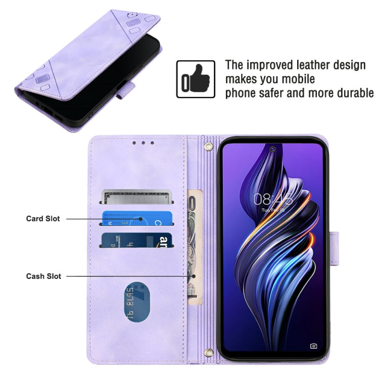 For Tecno Pova 3 LE7 Skin-feel Embossed Leather Phone Case