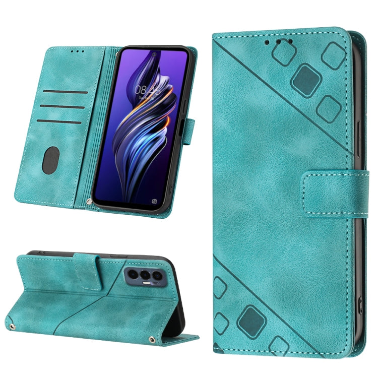 For Tecno Pova 3 LE7 Skin-feel Embossed Leather Phone Case