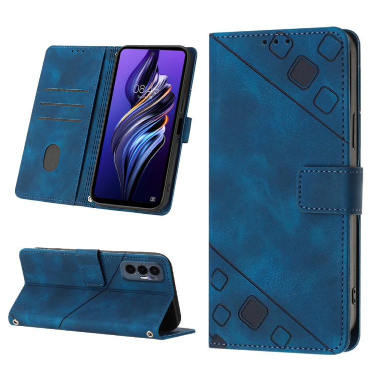 For Tecno Pova 3 LE7 Skin-feel Embossed Leather Phone Case