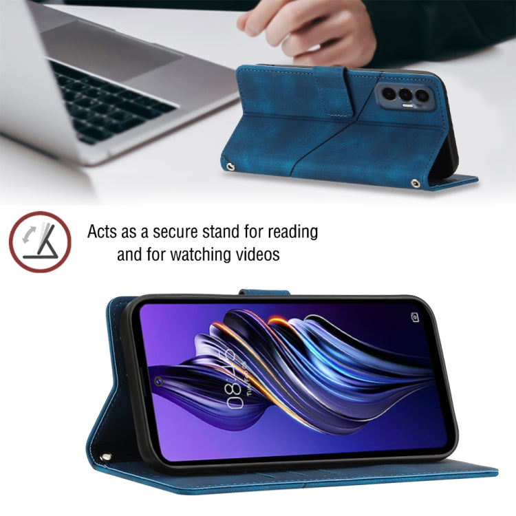 For Tecno Pova 3 LE7 Skin-feel Embossed Leather Phone Case