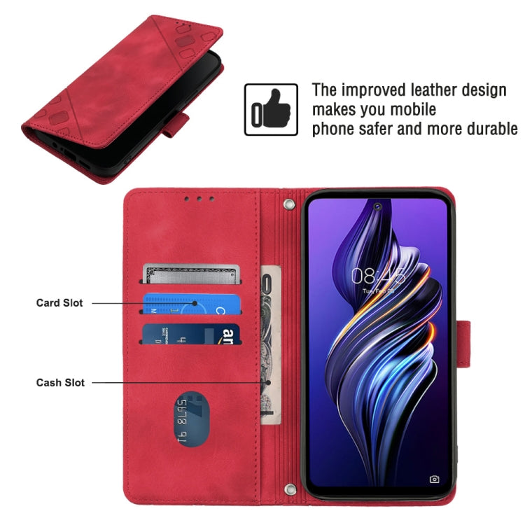 For Tecno Pova 3 LE7 Skin-feel Embossed Leather Phone Case