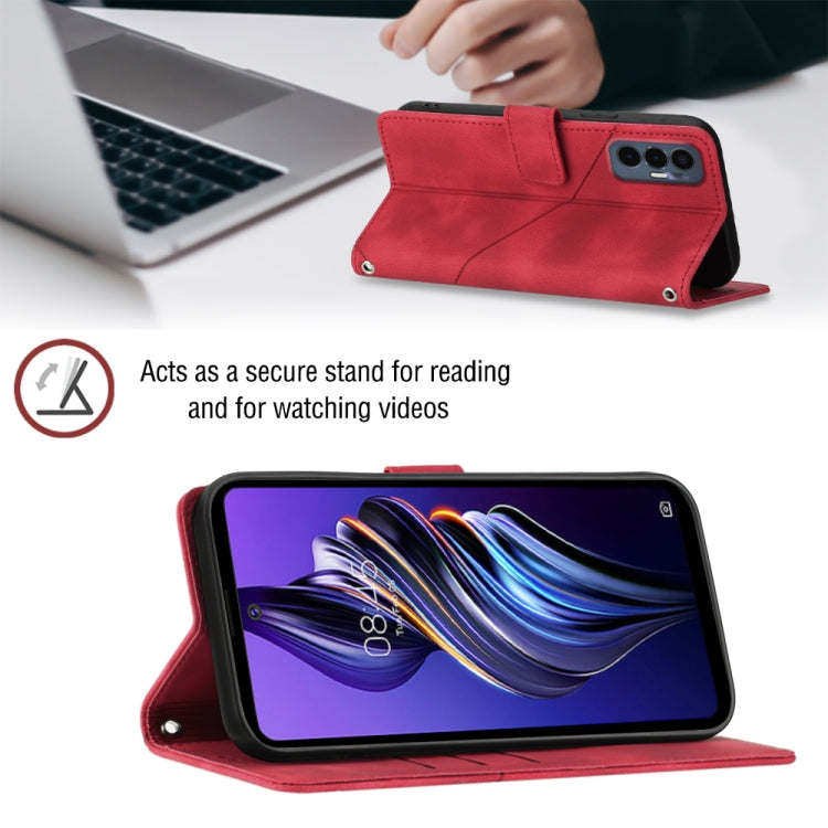 For Tecno Pova 3 LE7 Skin-feel Embossed Leather Phone Case
