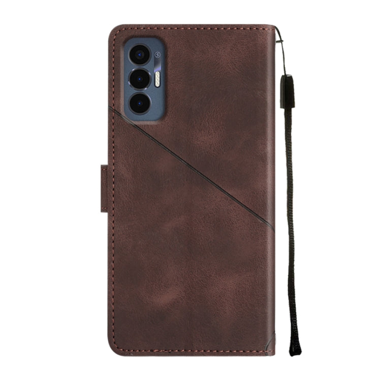 For Tecno Pova 3 LE7 Skin-feel Embossed Leather Phone Case