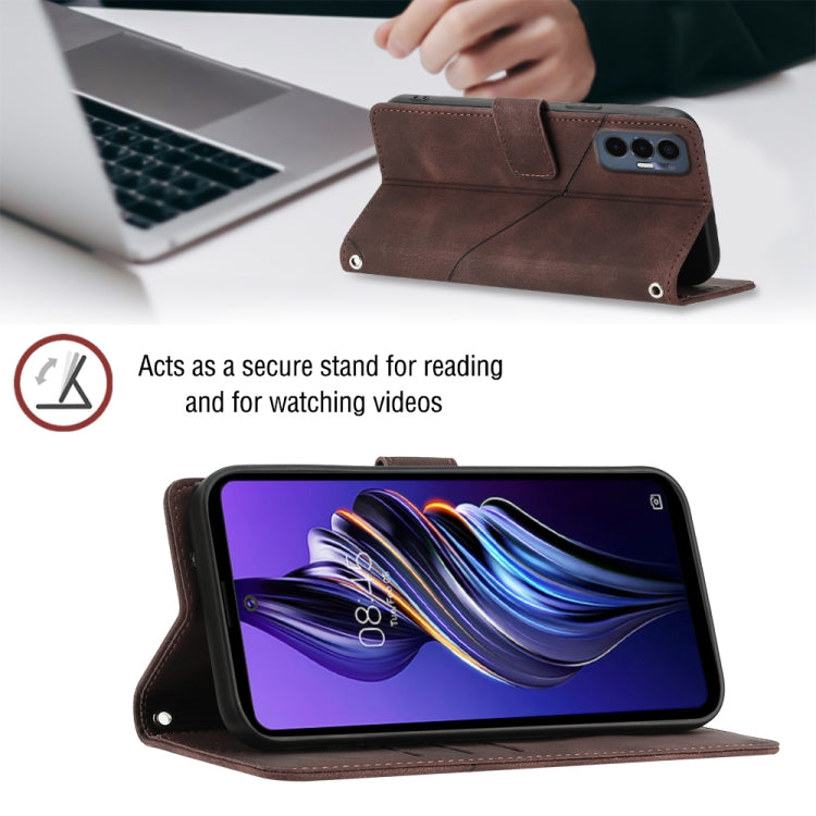 For Tecno Pova 3 LE7 Skin-feel Embossed Leather Phone Case