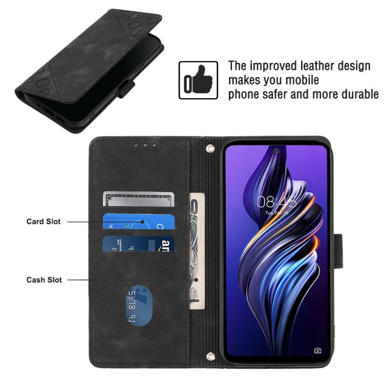 For Tecno Pova 3 LE7 Skin-feel Embossed Leather Phone Case