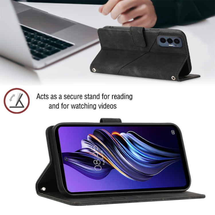 For Tecno Pova 3 LE7 Skin-feel Embossed Leather Phone Case