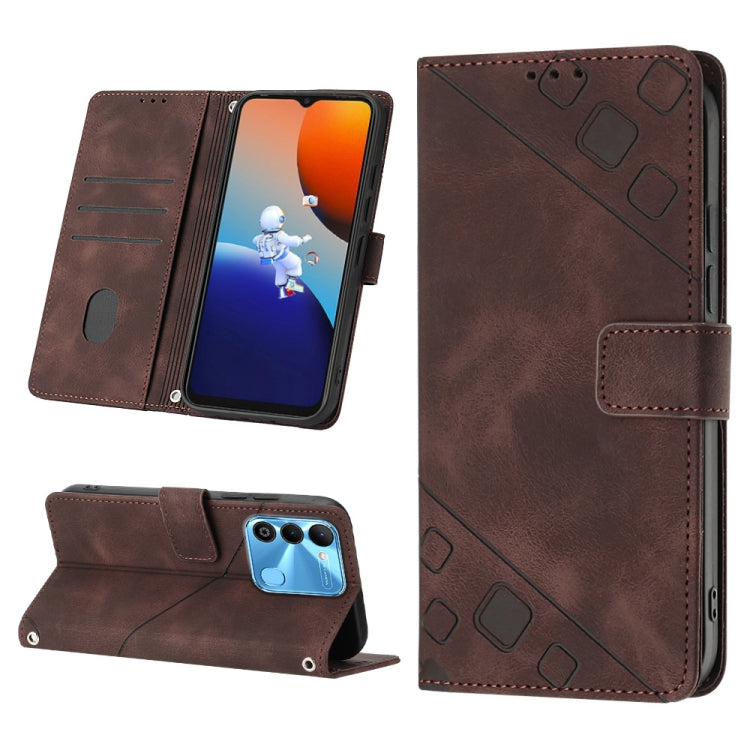 For Tecno Spark 9 KG5p Skin-feel Embossed Leather Phone Case