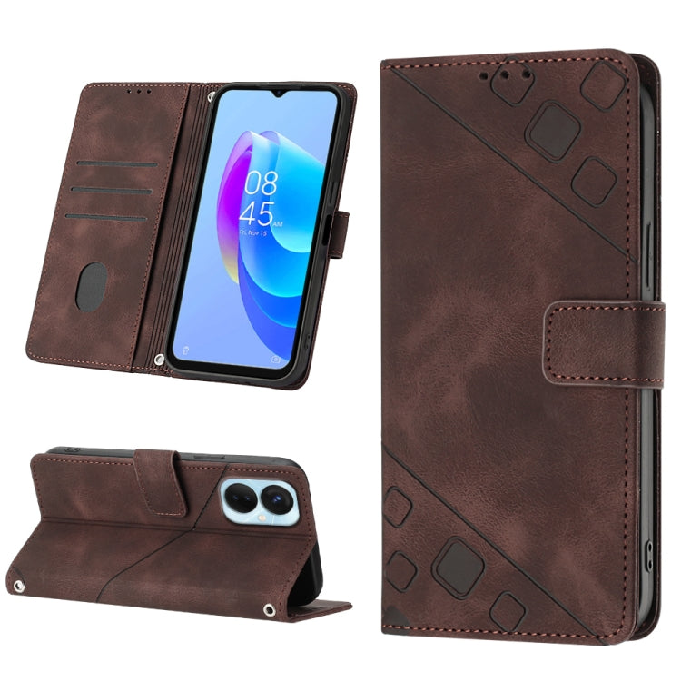 For Tecno Spark 9 Pro / Spark 9T Skin-feel Embossed Leather Phone Case