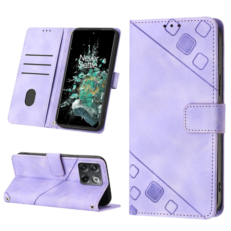 For OnePlus 10T 5G Skin-feel Embossed Leather Phone Case