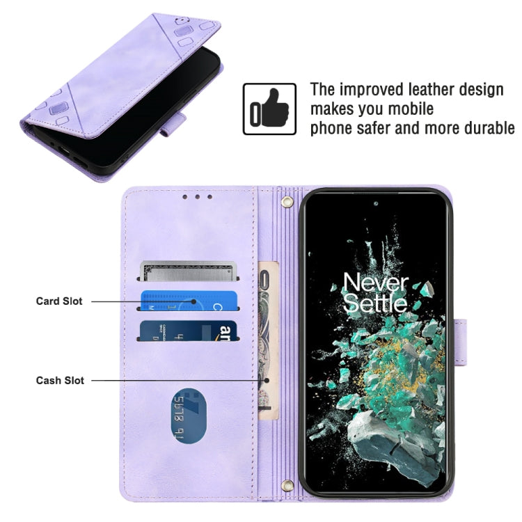 For OnePlus 10T 5G Skin-feel Embossed Leather Phone Case