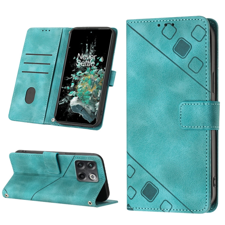 For OnePlus 10T 5G Skin-feel Embossed Leather Phone Case